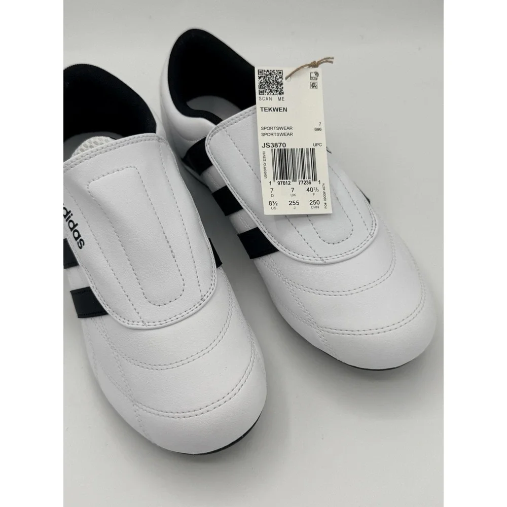Adidas Women's Tekwen Slip-On casual sneakers in a white and black